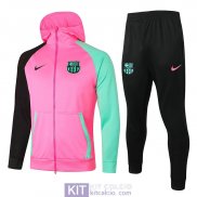 Barcelona Giacca Cappuccio Pink + Pantaloni 2020/2021