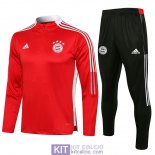 Bayern Munich Formazione Felpa Red II + Pantaloni Black II 2021/