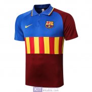 Maglia Barcelona Polo Blue Red 2020/2021