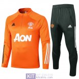 Manchester United Formazione Felpa Orange + Pantaloni 2020/2021