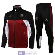 PSG x Jordan Giacca Red White Black + Pantaloni Black 2021/2022