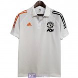 Maglia Manchester United Polo Orange White Black 2020/2021