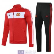 Manchester United Giacca Red White + Pantaloni 2020/2021